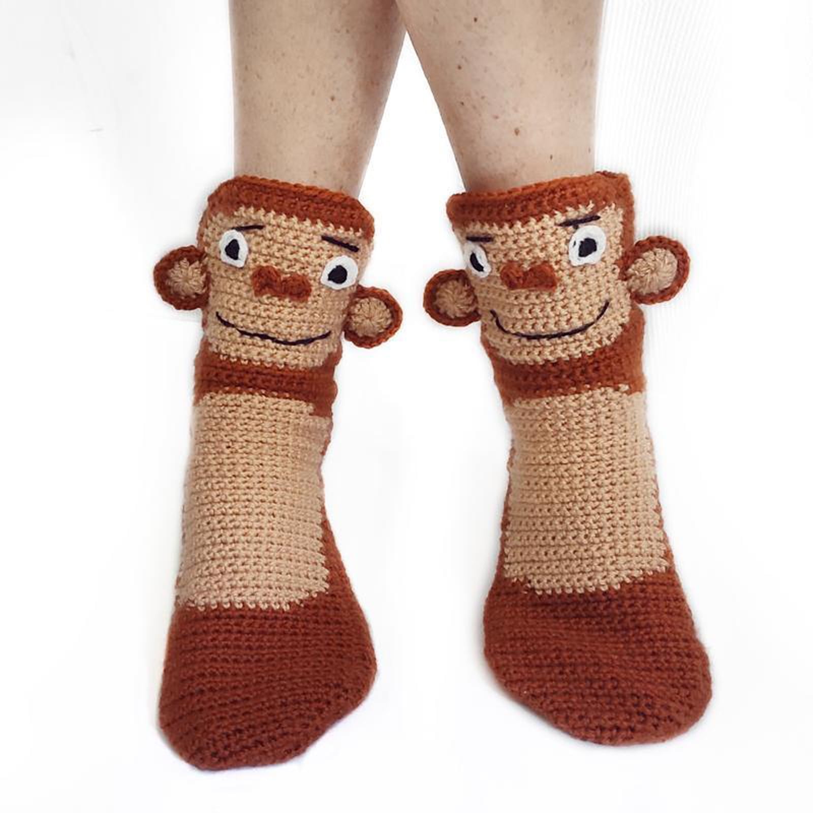 Knit Crocodile Socks Unisex Funny 3D Knit Animal Socks Novelty Shark Crocodile Shape Socks Winter Warm