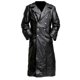 thumbnail image 4 of Faux Leather Long Coat Men Trench Coat Streetwear Faux Leather Men's for Men, New 26s, 4 of 5