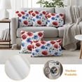 thumbnail image 6 of Blue Poppy Flower Outdoor Waterproof Pillow Covers, Watercolor Red Independence Day Decorative Square Throw Pillowcase Sofa Cushion Sham for Patio/Couch/Chair, 18"x18" 2 Pack, 6 of 8