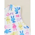 thumbnail image 6 of Bagilaanoe Little Girl Easter Dress Rabbit Flower Print Sleeveless A-line Princess Dresses 2T 3T 4T 5T 6T 7T Kid Patchwork Tulle Skirt, 6 of 9