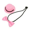 thumbnail image 4 of Reptile Hat and Bow Tie Cute Adjustable Lizard Valentine's Day Clothes Set for Bearded Dragon Hamster Guinea Pig(Pink Hat Pink Bow Tie S), 4 of 8