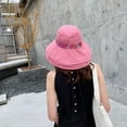 thumbnail image 4 of SERTG Women's Bucket Hat Flip up Double Sided Sun Shading Fashionable Casual Comfortable Fisherman Hat Cap(Pink,Free Size), 4 of 5