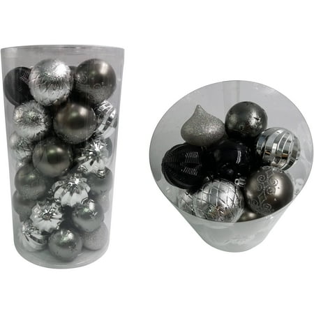 Holiday Time 41-Count Black/Silver/Metallic Zinc Ornaments - Walmart.com Holiday Time 41-Count Black/Silver/Metallic Zinc Ornaments - Holiday Time 41-Count Black/Silver/Metallic Zinc Ornaments - Walmart.com