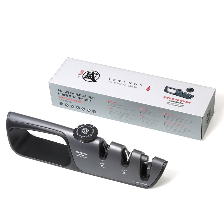 MITSUMOTO SAKARI 12 inch Japanese Diamond Honing Steel, Professional High  Carbon Round Knife Sharpener Rod, Kitchen Knife Sharpeners for Chef Knives