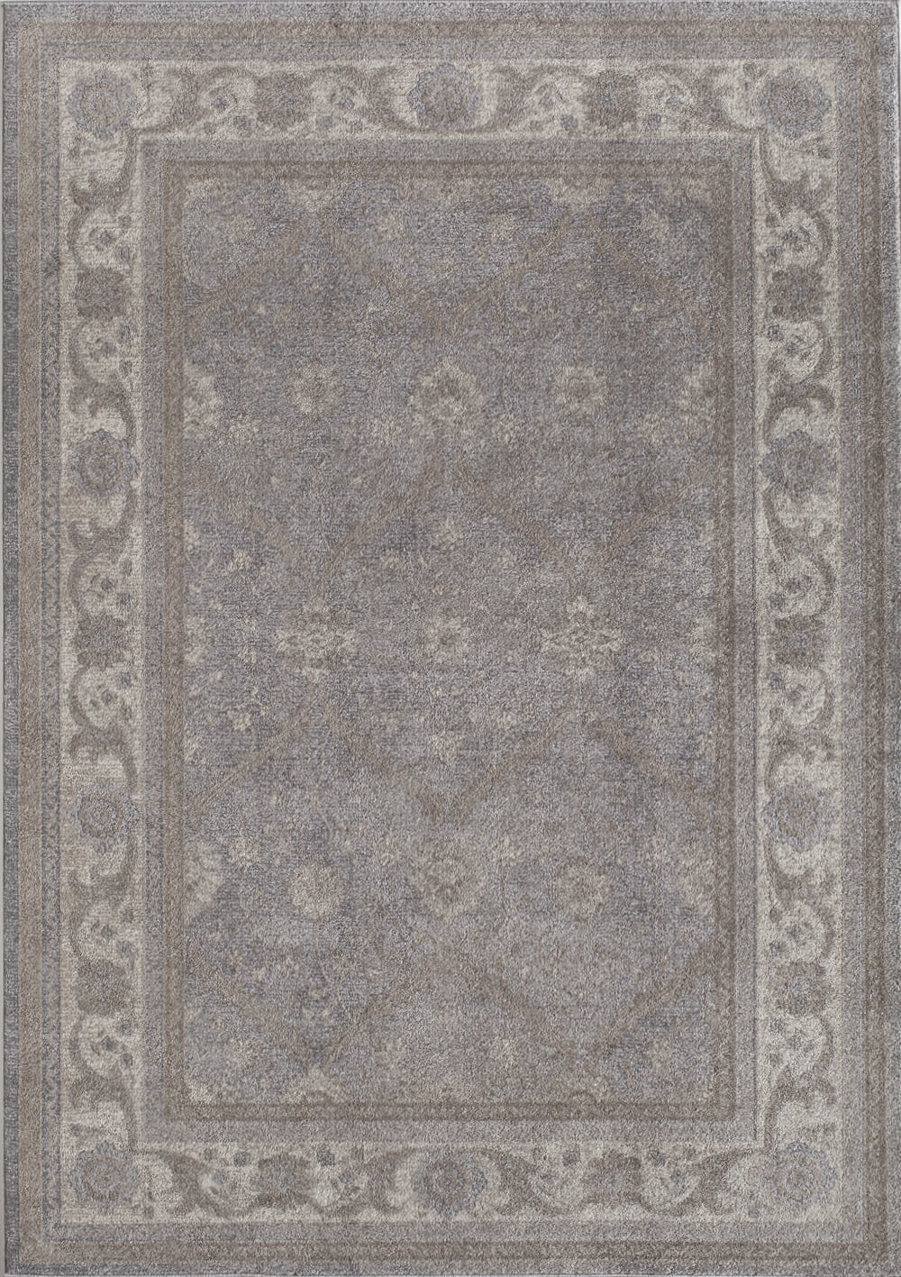 Rugs America Estelle Collection grey Ivory ET100A Transitional Oriental Area Rug 5'3" x 7'6"