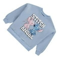 thumbnail image 3 of Disney Girls Lilo and Stitch Sweatshirt, Graphic Print Angel and Stitch Sweatshirt Light Blue - M, 3 of 5