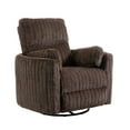 thumbnail image 6 of Furniture of America Nyra Chenille Power Swivel Glider Recliner with 2 Pillows for Living Room and Bedroom, Chocolate Brown, 6 of 17