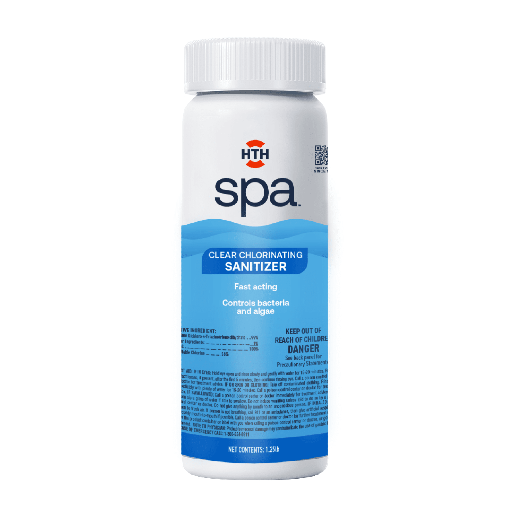 HTH Spa Care Clear Chlorinating Sanitizer for Spa & Hot Tubs, 2.25 lbs. (Pool Chemicals)
