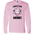 thumbnail image 3 of Inktastic I Really Love Anime with Cute Anime Cat and Hearts Long Sleeve T-Shirt, 3 of 5