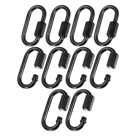 Uxcell 10-Pack Chain Quick Links, M4 Electroplated Iron 1.73 Inch Heavy Chain Connector Link 33Lbs Weight Capacity