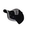 thumbnail image 1 of Qarigey La absorción de sudor de la tela respirable del sombrero de béisbol elegante del dril de algodón se adapta a toda la gorra de Sombreros Negro, 1 of 6