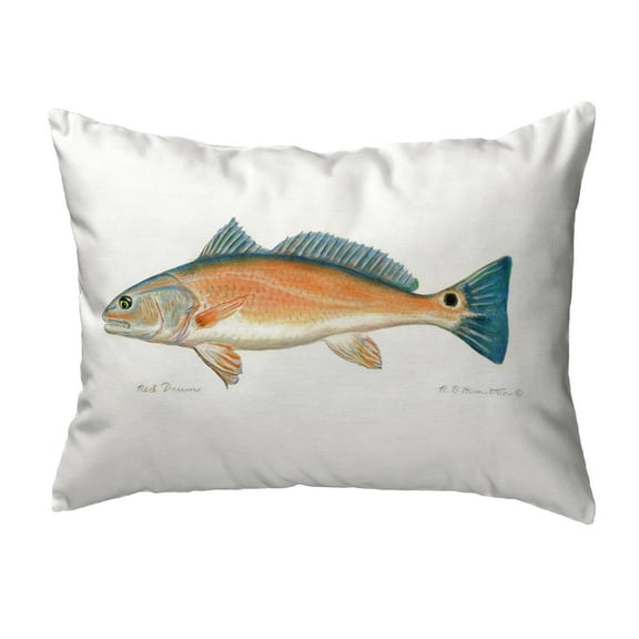 Betsydrake KS012L Red Drum Left Noncorded Pillow - Small