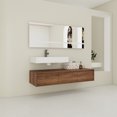thumbnail image 5 of FFZ 60 inch Wall-Mounted Bathroom Vanity Resin Sink Soft Close Drawer Float Mounting, 5 of 12