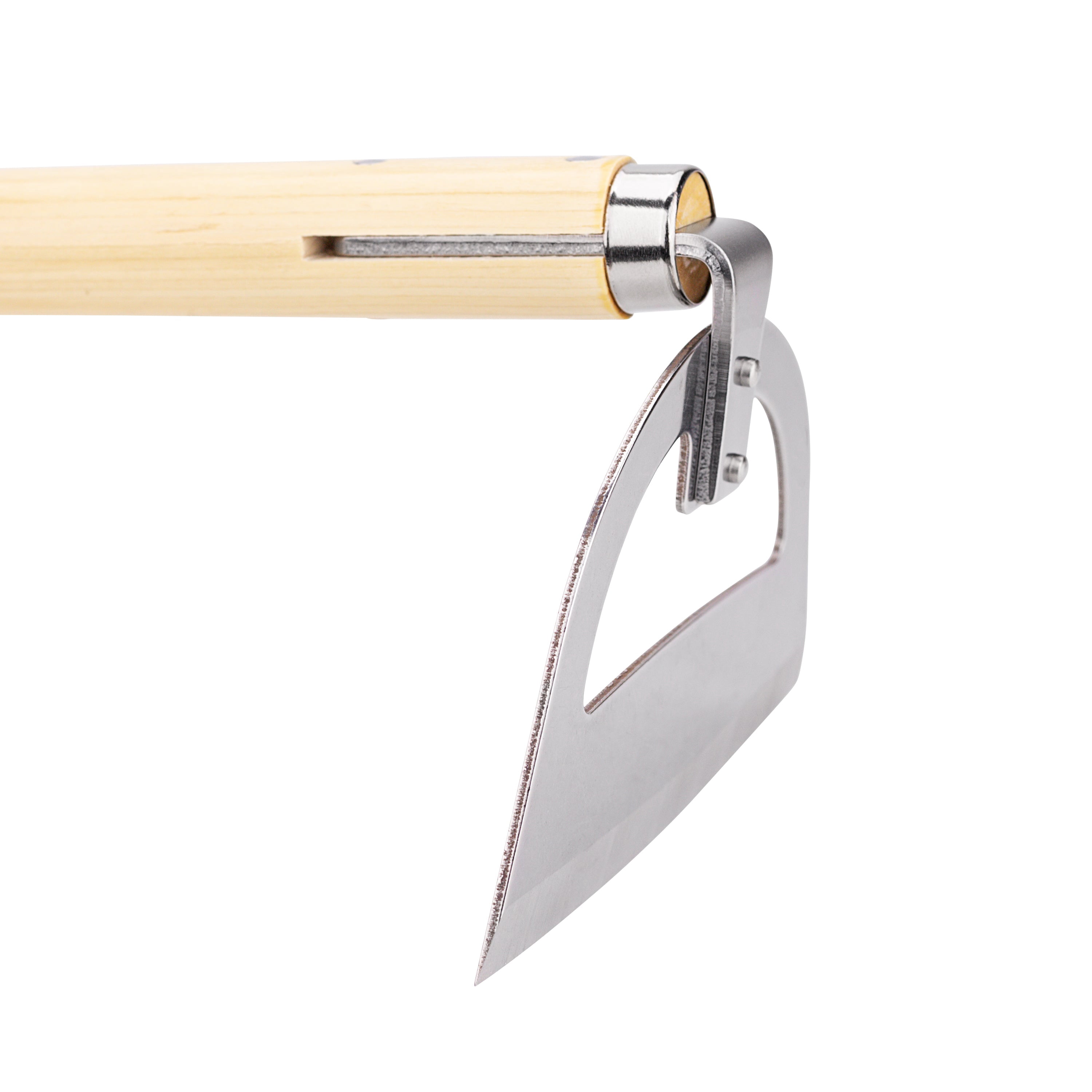 NISAKU NJP1014 MADO HOE Japanese Stainless Steel Semi-Long Half Moon Hoe, 6-in Blade