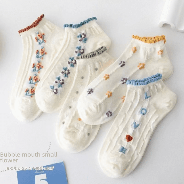 Calcetines de verano para mujer, de sección fina, con forma de payaso, que absorben el sudor, calcetines náuticos de boca baja, de color liso, cortos, transpirables para mujer