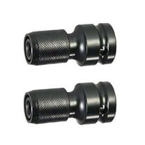 2Pcs Hex Ratchet Socket Adapter 1/2" to 1/4" Socket Adapter for Electric Impact Wrench