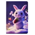 thumbnail image 2 of SaniMore for HD 10 & HD 10 Plus Tablet (11th Generation, 2021 Release) Case, PU Leather Wallet Flip Case Auto Wake/Sleep Card Slots Multiple Viewing Angles Full Wrap Protective Fashion Case, Rabbit, 2 of 7