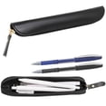 thumbnail image 3 of Clearance Under $1.2! 1 Pack PU Leather Mini Pencil Case, 20x3cm Slim Pen Protective Sleeve, 2-Compartment Portable Storage Pouch, 3 of 4