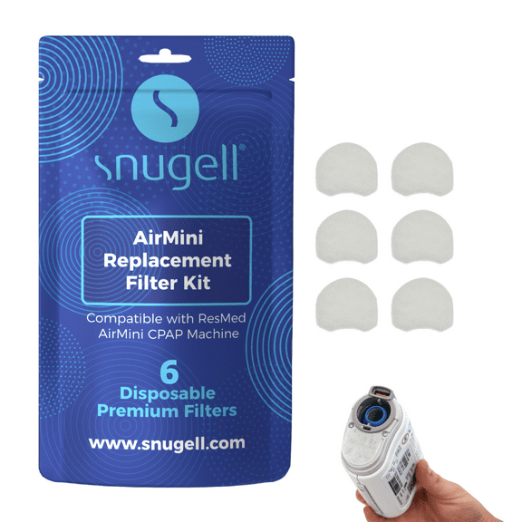 Replacement AirMini CPAP Filter by Snugell - 6 Pack - Compatible with Resmed AirMini - for Travel or Home Use