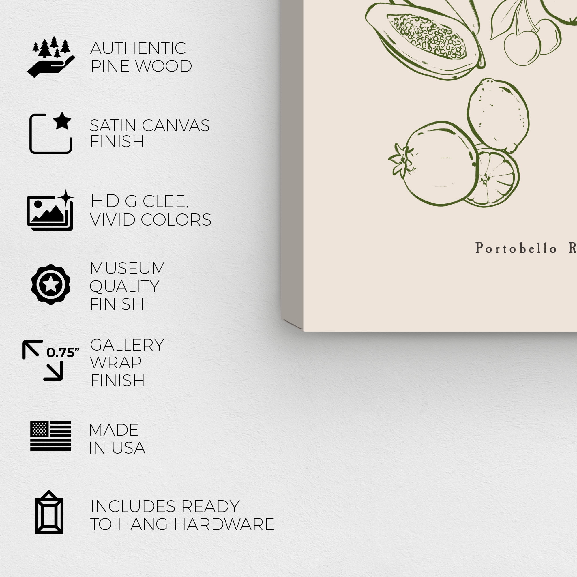 Farmer Market Variety Food and Cuisine Wall Art Print Green 16x24