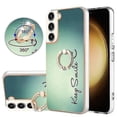 thumbnail image 1 of Funda para Samsung Galaxy S23+ 5g con galvanoplastia de doble cara IMD y soporte para anillo (sonrisa), 1 of 5