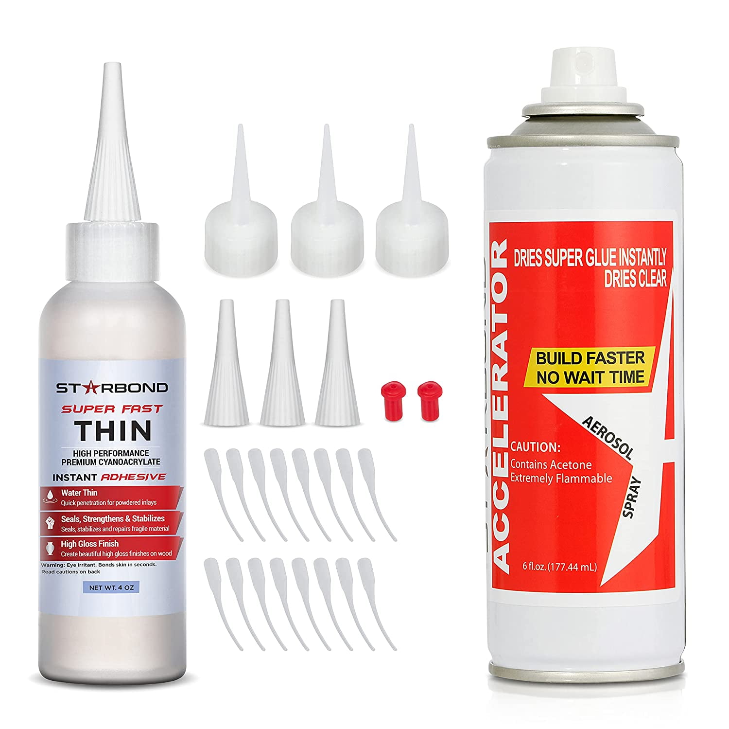 STARBOND Thin CA Glue (4 oz.) with Accelerator (6 fl oz.)Super Craft
