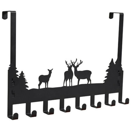 

Clearance! Lekdue Hooksover the Door Hook Hanger Metal over the Door Decorative Organizer Rack with 8 Hooks for Hanging Towel Coat Clothes Hat Bag Behind Back of Door 1X Hook Rack Set Clearance Sale
