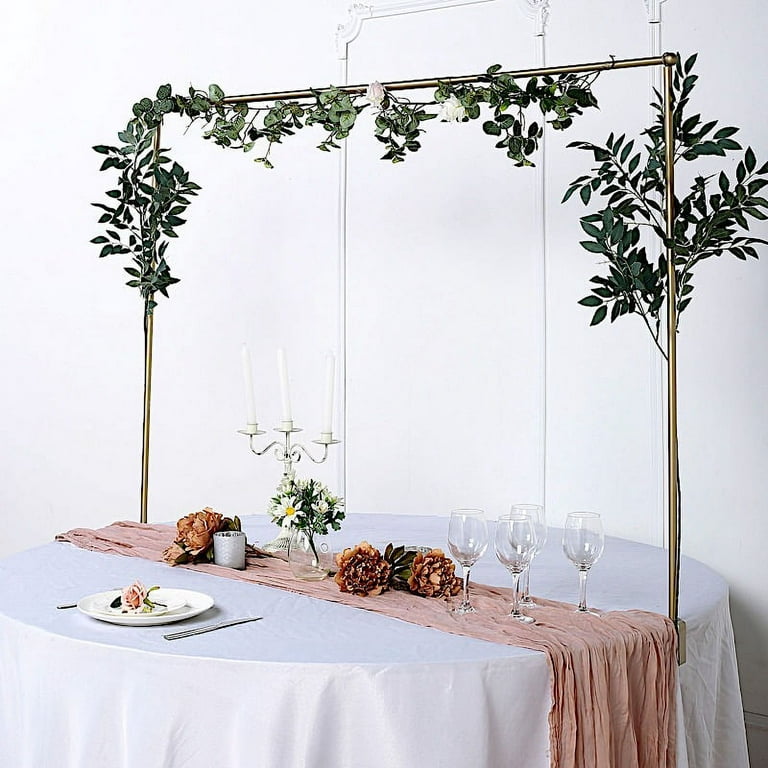 Adjustable Over The Table Rod Stand with Clamps, Gold Metal  Balloon Flower Arch Stand 35-50Tall, 45-90Length Ideal for Weddings,  Showers, Birthday, Halloween, Thanksgiving Party Decorations : Patio, Lawn  & Garden