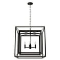 thumbnail image 2 of Hunter - Doherty 4-light Onyx Bengal, Large Chandelier, Dimmable, Casual Style, Square Shaped, for Bedrooms, Dining, Living Rooms - 19409, 2 of 7