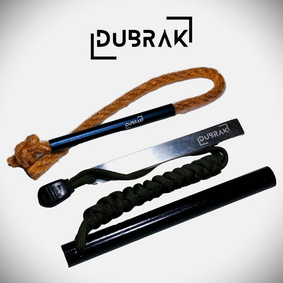 Dubrak Rugged 5" Ferro Rod Fire Starter Kit