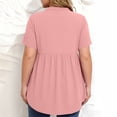 thumbnail image 6 of Shirts for Women Plus Size V Neck Short Sleeve Tops Summer Loose Fit Dressy Business Casual Blouses, 6 of 7