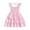 Pink-04, variant on Ugoldhm Girls Chiffon Plaid Tiered Dress Flutter Sleeves Ruched Waist Summer A-Line Dress for Ages 2-8 Years