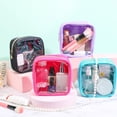 thumbnail image 4 of Bolsa de maquillaje Hushee de nailon transparente para mujer, impermeable, 4 unidades, 4 of 7