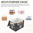 thumbnail image 6 of Yayeee Collapsible Cube Storage Bin with Lid Fabric Closet Decorative Basket with Handles, Watercolor Astronaut, 6 of 7