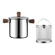 thumbnail image 4 of Olla para freír profunda con doble asa, mini freidora de aceite profunda, olla para sopa, utensilios de cocina de acero inoxidable, olla para freír S, 4 of 8