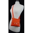 thumbnail image 3 of Marshal Soft Leather Cross Body Bag Purse Shoulder Bag 5 Pocket Organizer Micro Handbag Travel Wallet Orange, 3 of 4
