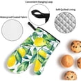 thumbnail image 4 of Yellow Lemon Oven Mitts and Pot Holders Set Watercolor Lemon with Green Leaves Pattern Kitchen Gloves Heat Resistant Hot Pads for Microwave BBQ Cooking Baking Grilling (4pcs), 4 of 6