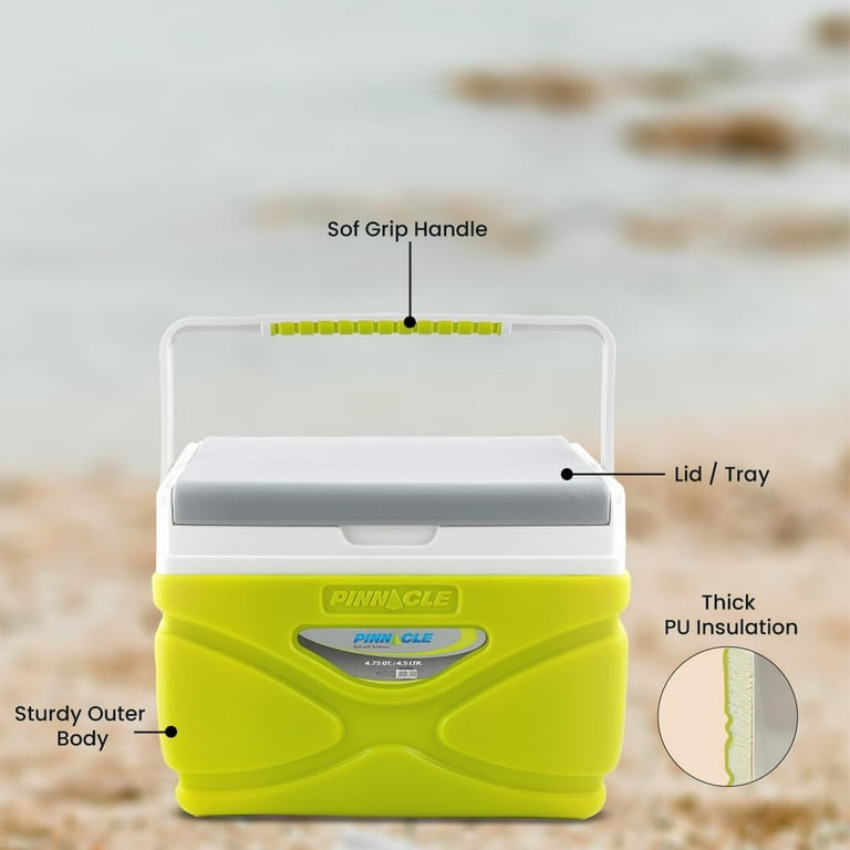 Pinnacle Thermoware 4.5L Portable Cooler - Road Trip Ice Chest for