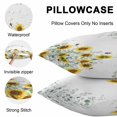 thumbnail image 5 of Lumbar Pillow Covers 20x12 Inch Set of 2, Sunflower Waterproof Outdoor Pillow Covers, Sage Green Summer Botanical Eucalyptus Farmhouse Bee Decorative Cushion Pillowcases for Couch, Sofa, Bed, Patio, 5 of 9