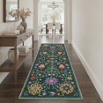 thumbnail image 5 of GENIMO 8'x10' Area Rug for Living Room, Large Machine Washable Non Slip Low Pile Rug for Bedroom Dining Room, Classic Floral, Forest Green, 5 of 6