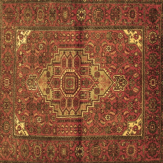 Ahgly Company Indoor Square Persian Brown Traditional Area Rugs, 3' Square