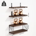thumbnail image 3 of Fairy Bathroom Floating Shelves, 4 Tiers 15.8in Rustic Wood Wall Decor for Bathroom, Kitchen, Living Room, Rustic Brown, 3 of 6