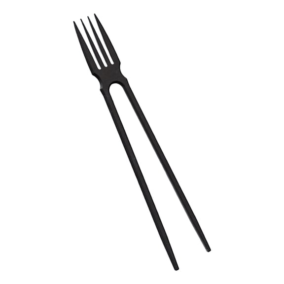 OIUR 2-in-1 Fork Chopsticks Combo Reusable Eating Tool for Sushi Noodles Lightweight Portable Utensil Versatile Asian Cuisine Sticks