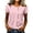 A1 Pink, variant on Summer Button Down Tops for Women Loose Fit Crew Neck Short Sleeve Polka-dot Tshirts Workout Plus Size Business Casual Going out Tunic Blouses White 2XL