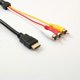 thumbnail image 4 of For Hdmi To Rca Cable, For Hdmi Male To 3-rca Male Video Audio Cable Connector A, 4 of 5