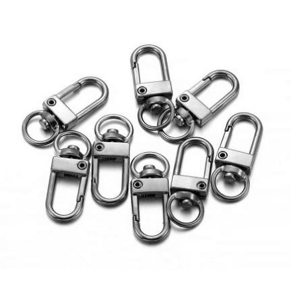 MRLESS 8PCS Small Swivel Trigger Snap Hooks Key Rings Clips DIY Bag Accessories Swivel Clasp Hooks Keychains Connector Jewelry Making Supplies