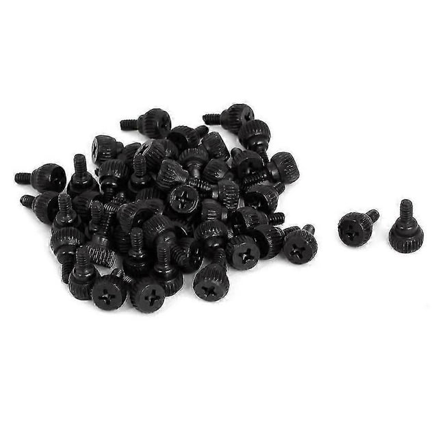PC Computer Case Thumbscrews M3.5 Thumb Screws Black 50 Pcs yuante