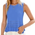thumbnail image 2 of Sleeveless Women Crochet Casual Knit Tank Tops Sweater Vest, 2 of 7