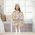 thumbnail image 7 of joogoo Wearable Blanket Hoodie for Cute Frogs Bees Flannel Sherpa Pocket 3-14 YR S, 7 of 7