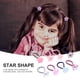 thumbnail image 2 of 20 anillas elásticas para el pelo con dibujos animados para niñas (color aleatorio, forma de estrella), 2 of 6